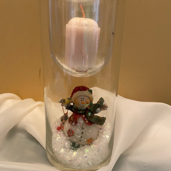 Snowman candle/holder - Picture 1 of 3